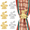 6Pcs 2 Colors Tibetan Style Iron Napkin Rings AJEW-UN0001-34-1