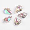 Faceted K9 Glass Charms EGLA-P026-D-2