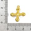 Natural Tiger Eye & 304 Stainless Steel Cross Pendants STAS-H221-01G-08-3