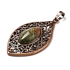 Natural Unakite Pendants G-H065-3R-04-2