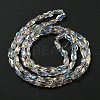 Transparent Electroplate Glass Beads Strands GLAA-G116-01A-AB01-2