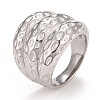 Non-Tarnish 304 Stainless Steel Textured Chunky Finger Ring for Men Women RJEW-B040-08P-1