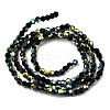 AB Color Plated Transparent Glass Beads Strands GLAA-G127-01D-2