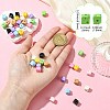 45Pcs 9 Colors Baking Paint Alloy Beads FIND-CJ0003-24-2