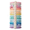 16Pcs 16 Colors Dyed Synthetic Turquoise and Handmade Polymer Clay Beaded Stretch Bracelets Sets BJEW-JB10763-1