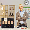 3-Tier Wooden Slant Back Jewelry Display Card Stands ODIS-WH0038-79A-02-6