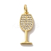 Brass Micro Pave Cubic Pendants KK-U027-07G-01-2