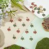 24Pcs 2 Colors Brass Cubic Zirconia Charms KK-FH0004-25-5