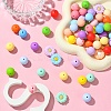 Round/Daisy Silicone Focal Beads SIL-YW0001-49-5