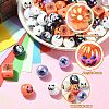 Halloween Theme Plating Acrylic Beads OACR-CJC0009-08-3