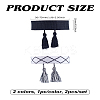 2Pcs 2 Colors Handmade Cotton Cord Braided Bracelets for Women BJEW-LP0002-38-2