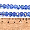 Electroplate Transparent Glass Beads Strands EGLA-A046-01C-20-4