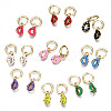 Brass Micro Pave Cubic Zirconia Huggie Hoop Earrings EJEW-T014-39G-NF-2