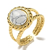 Ion Plating(IP) 304 Stainless Steel Open Cuff Rings RJEW-C079-13G-2
