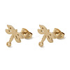 Ion Plating(IP) 304 Stainless Steel Stud Earring Findings STAS-I206-10G-1