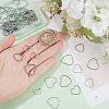 DIY 304 Stainless Steel Heart Dangle Earrings Making Kit DIY-DR0001-41-3