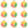 10PCS 10Pcs Fruit 304 Stainless Steel Enamel Charms STAS-YW0003-17G-1