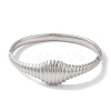 304 Stainless Steel Grooved Hinged Bangles for Women BJEW-I315-16P-2