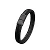 Braided Imitation Leather Cord Bangles for Men WGDB0D2-01-5