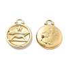 PVD Vacuum Plating 304 Stainless Steel Rhinestone Pendants STAS-R130-01G-07-1