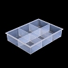 6 Grids Transparent Plastic Jewelry Trays CON-K002-02A-3