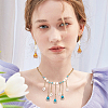 80Pcs 8 Colors Zinc Alloy with Cubic Zirconia Pendants FIND-UN0016-09-6