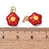 Brass Enamel Pendants KK-CJC21A4-01G-06-RS-2