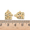 Brass Micro Pave Cubic Zirconia Charms X1-KK-C099-01E-G-3