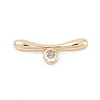 Brass Micro Pave Clear Cubic Zirconia Toggle Clasps Parts KK-U051-05G-2