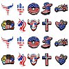 20Pcs 10 Styles Independence Day Silicone Focal Beads SIL-CJ0001-76-1