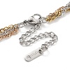 304 Stainless Steel Rope Chain Bracelets BJEW-H618-16MC-3