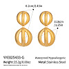 Hollow Flat Round 304 Stainless Steel Dangle Stud Earrings FY9579-1-2