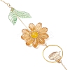 Alloy Enamel Bee & Glass Flower Crystal Suncatcher HJEW-TA00475-03-3