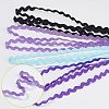 4 Strands 4 Colors Polyester Wave Bending Fringe Trim OCOR-GF0002-43B-6
