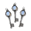 Key Brass Opalite Big Pendants KK-D361-01AS-22-1