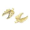 Wings Brass Micro Pave Cubic Zirconia Pendants KK-M325-11G-2