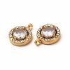 PVD Vacuum Plating 304 Stainless Steel Cubic Zirconia Pendants STAS-A076-05G-4