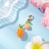 Handmade Glass Seed Beads Mango Pendnat Decorations HJEW-MZ00348-01-1