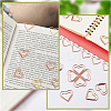 100Pcs Heart Shape Iron Paper Clips TOOL-WH20002-03A-RG-6