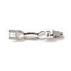 Bowknot Rack Plating Brass Clear Cubic Zirconia Watch Band Clasps ZIRC-H125-19P-2
