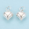 925 Sterling Silver Heart Charms STER-T008-32S-03-1