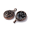 Natural Snowflake Obsidian Pendants G-A241-02R-19-2