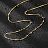 Unisex Casual Style 304 Stainless Steel Curb Chain Necklaces STAS-O037-54G-2
