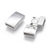 Tarnish Resistant 304 Stainless Steel Magnetic Clasps with Glue-in Ends LS-STAS-G143-75P-3
