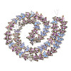 Electroplate Glass Beads Strands EGLA-N012-04F-2