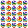40Pcs Pride UV Plating Rainbow Iridescent Acrylic European Beads MACR-SC0002-66-1