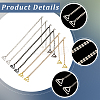 3 Pairs 3 Colors Alloy Rhineetone Link Bra Straps AJEW-CY0001-76-5