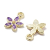 Rack Plating Alloy Enamel Charms PALLOY-F311-01G-2