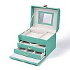 PU Leather Jewelry Organizer Box CON-P012-04B-1
