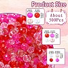 500Pcs Valentine's Day Glass Beads GLAA-YWC0004-04-3